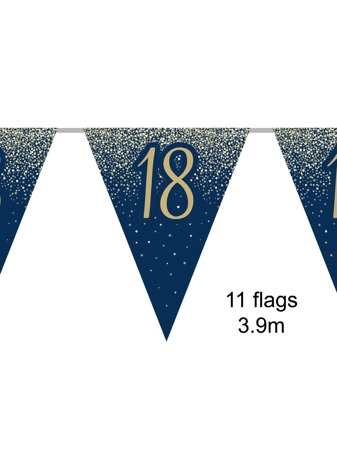 18th Birthday Navy Gold Bunting
