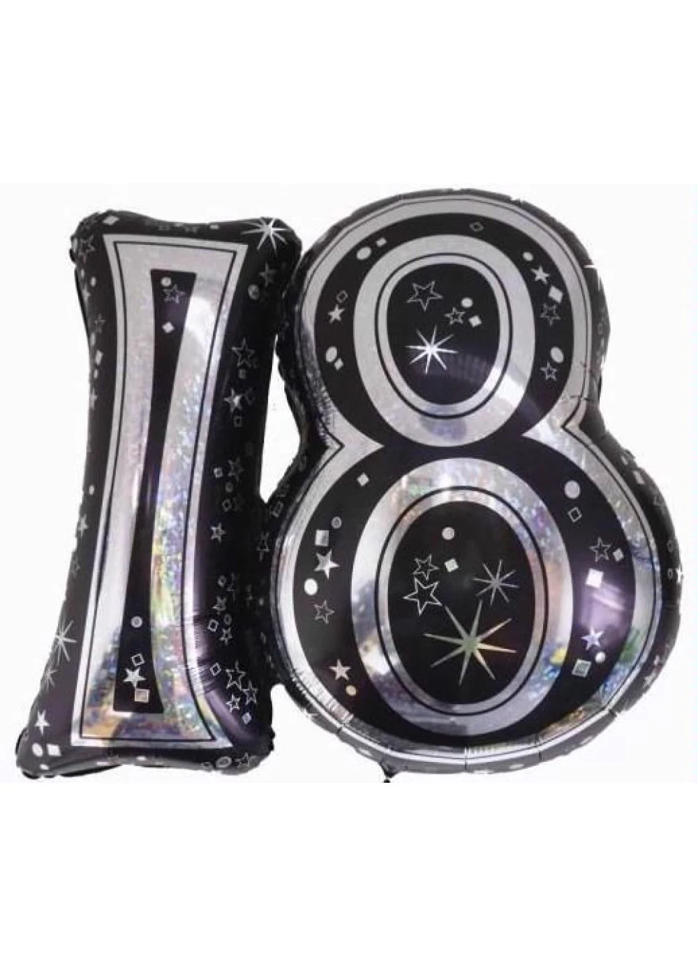 18th Black Large Balloon