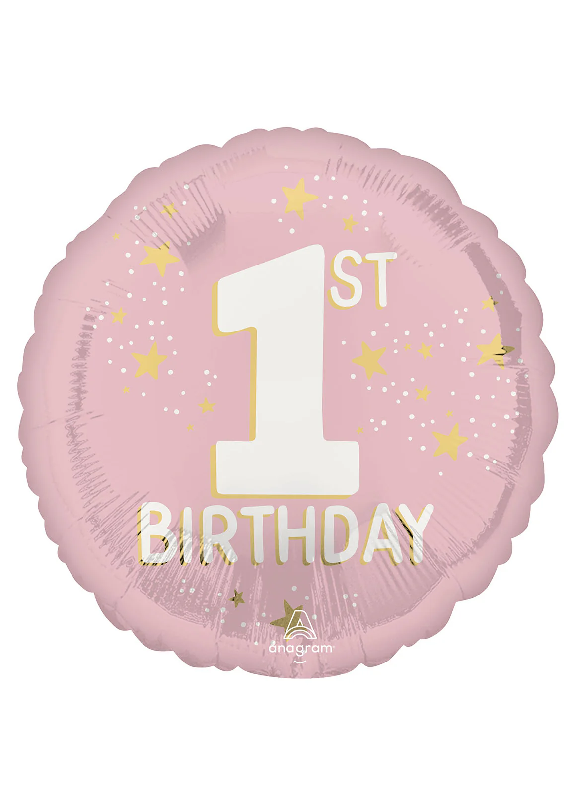 1st Birthday Pink Foil Balloon