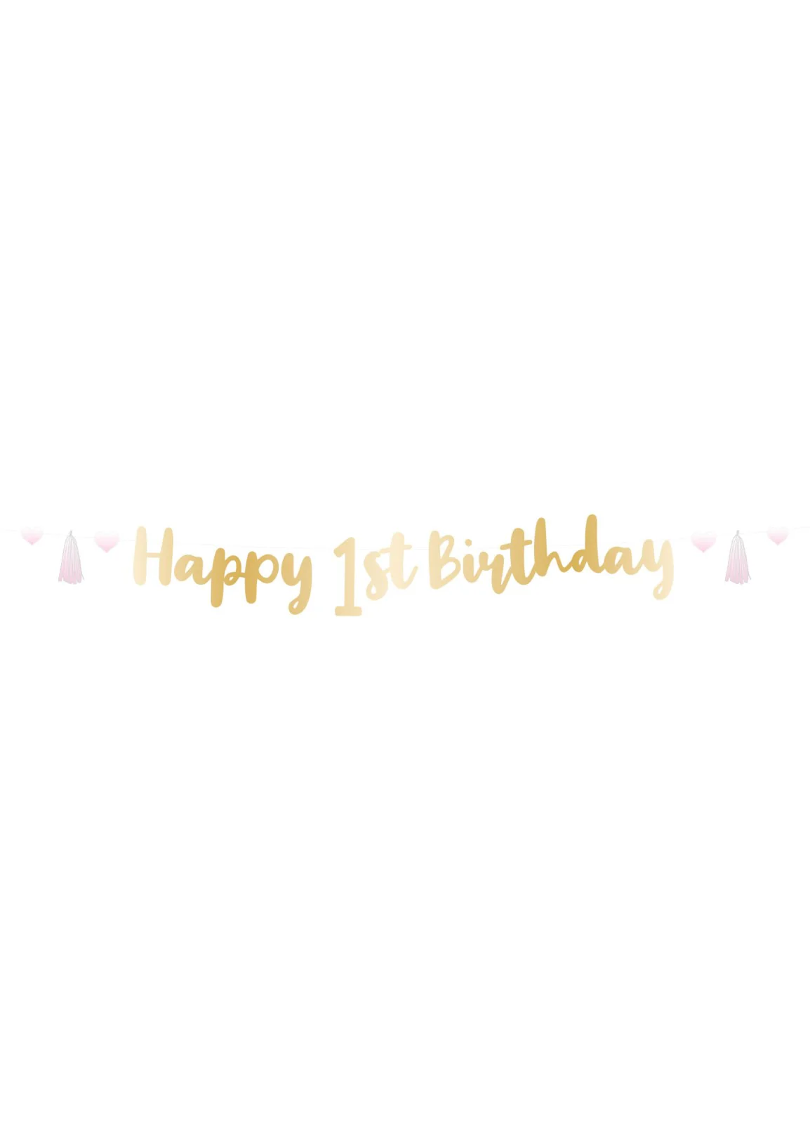 1st Birthday Pink Letter Banner
