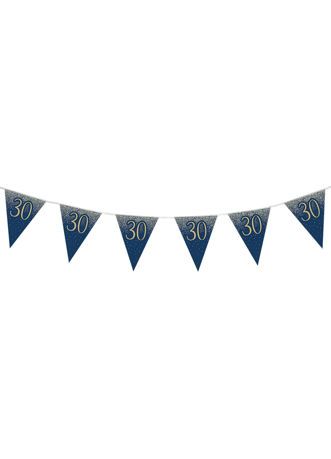 30th Birthday Navy Gold Bunting - Image 2