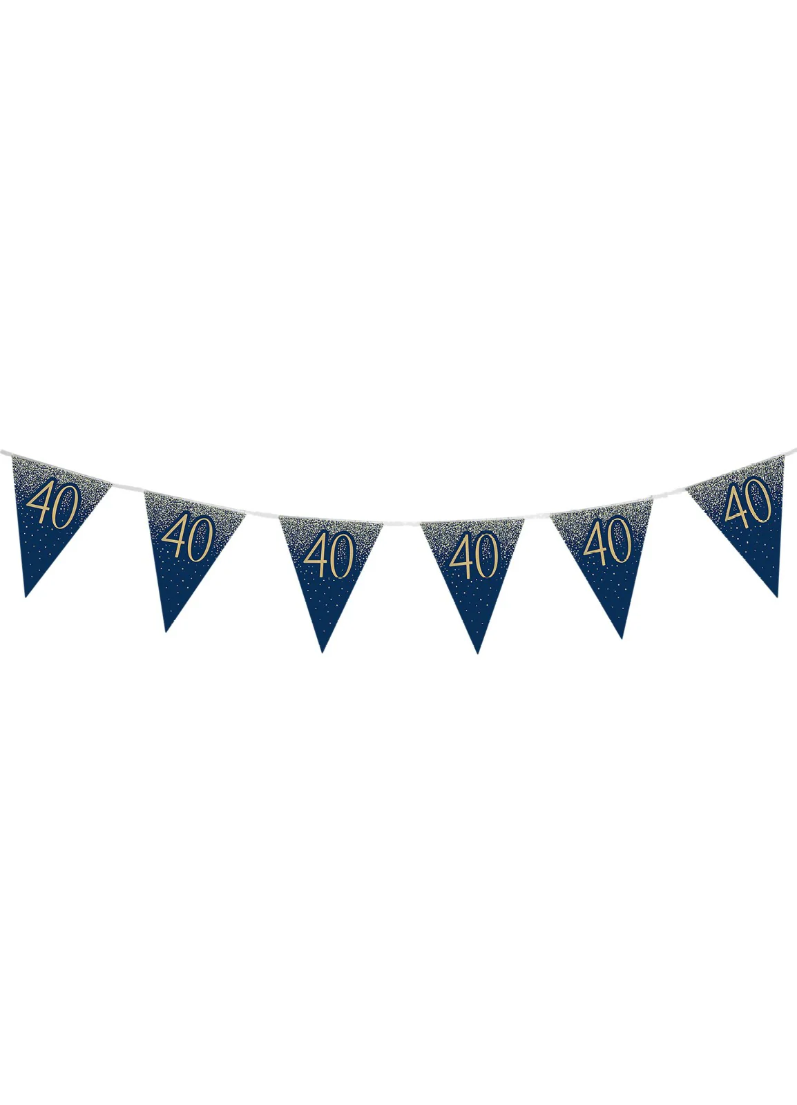 40th Birthday Navy Gold Bunting - Image 2
