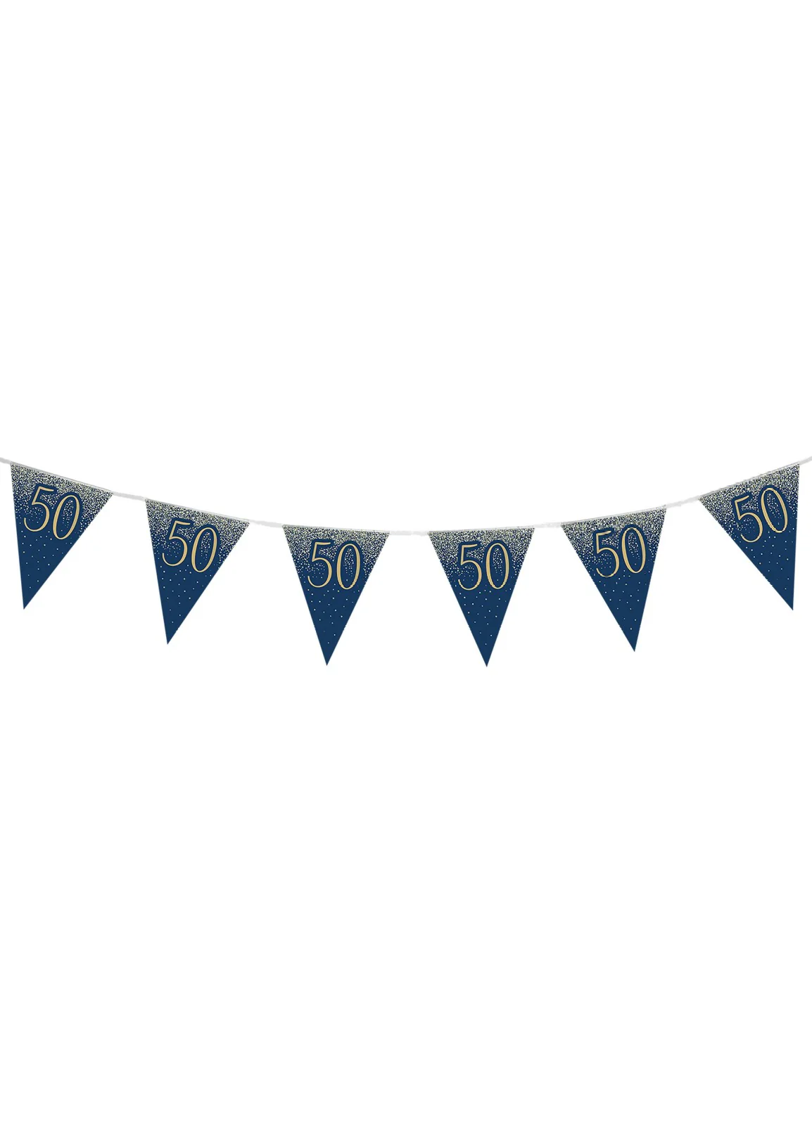 50th Birthday Navy Gold Bunting - Image 2