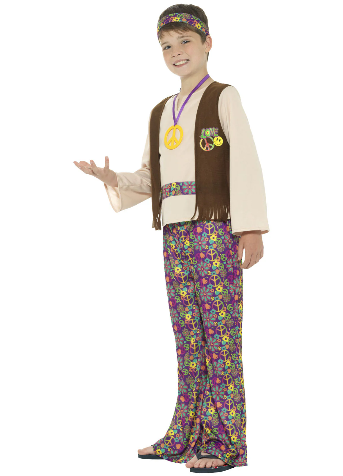 60's Hippie Boy Costume Child - Image 2