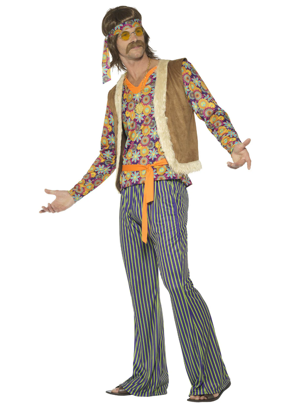 60's Male Hippie Singer Costume Adult - Image 2