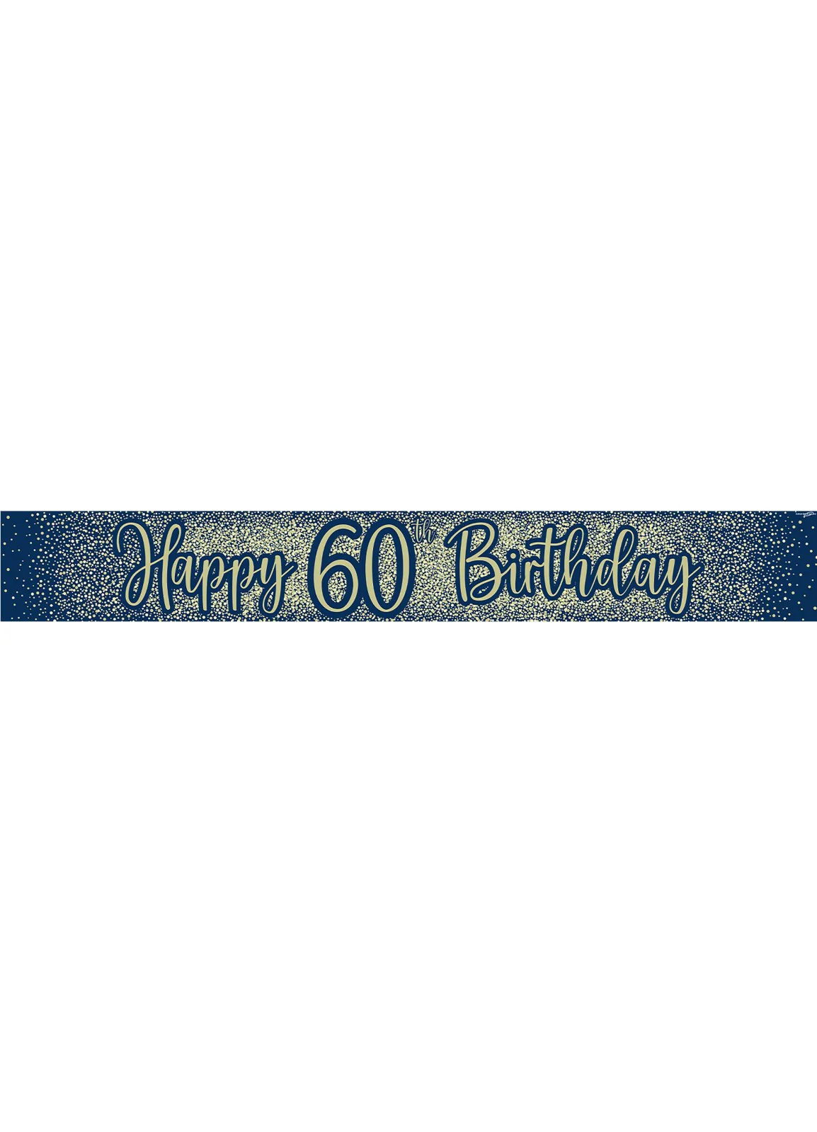 60th Birthday Navy Gold Banner - Image 2