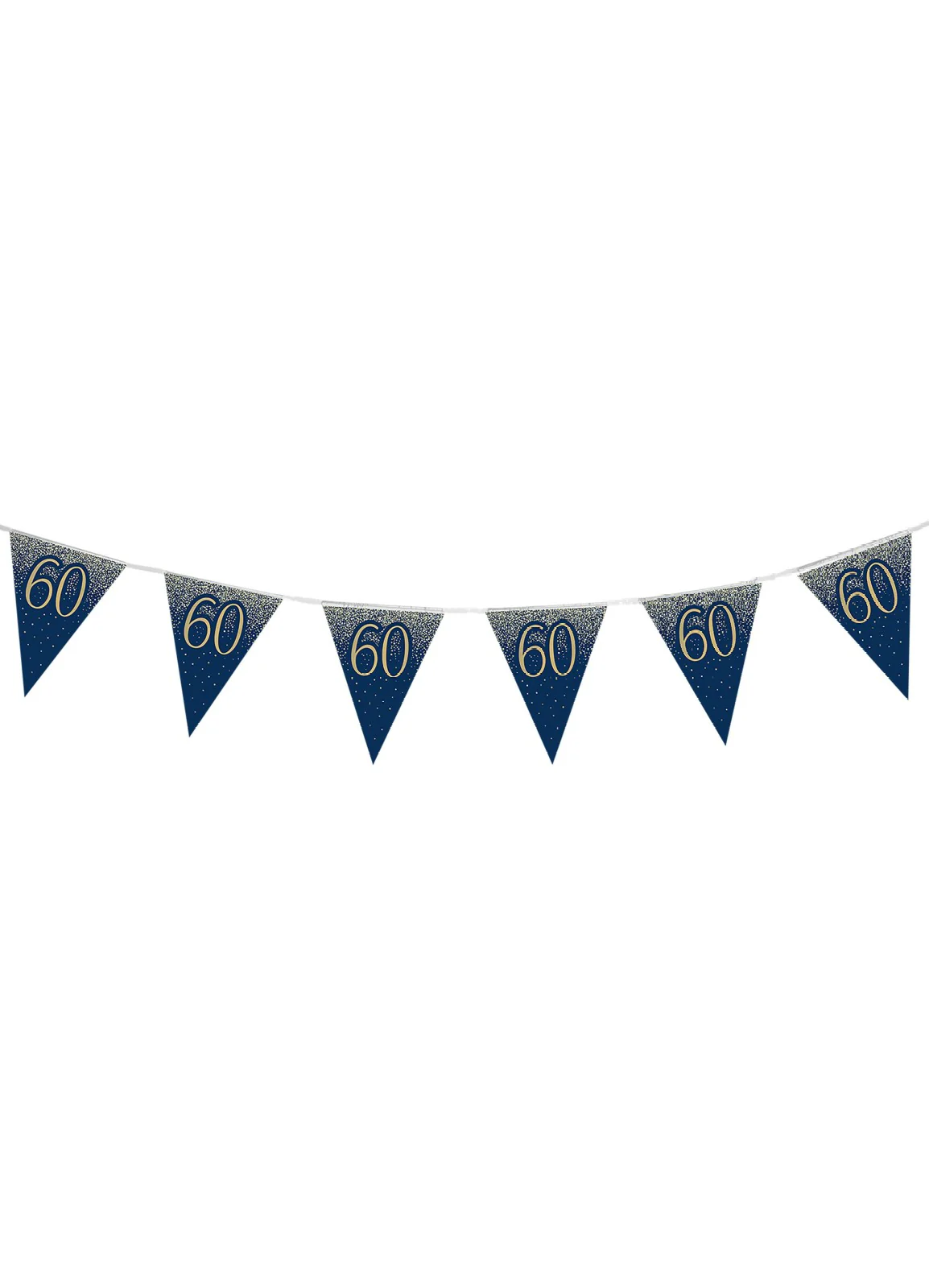 60th Birthday Navy Gold Bunting - Image 2