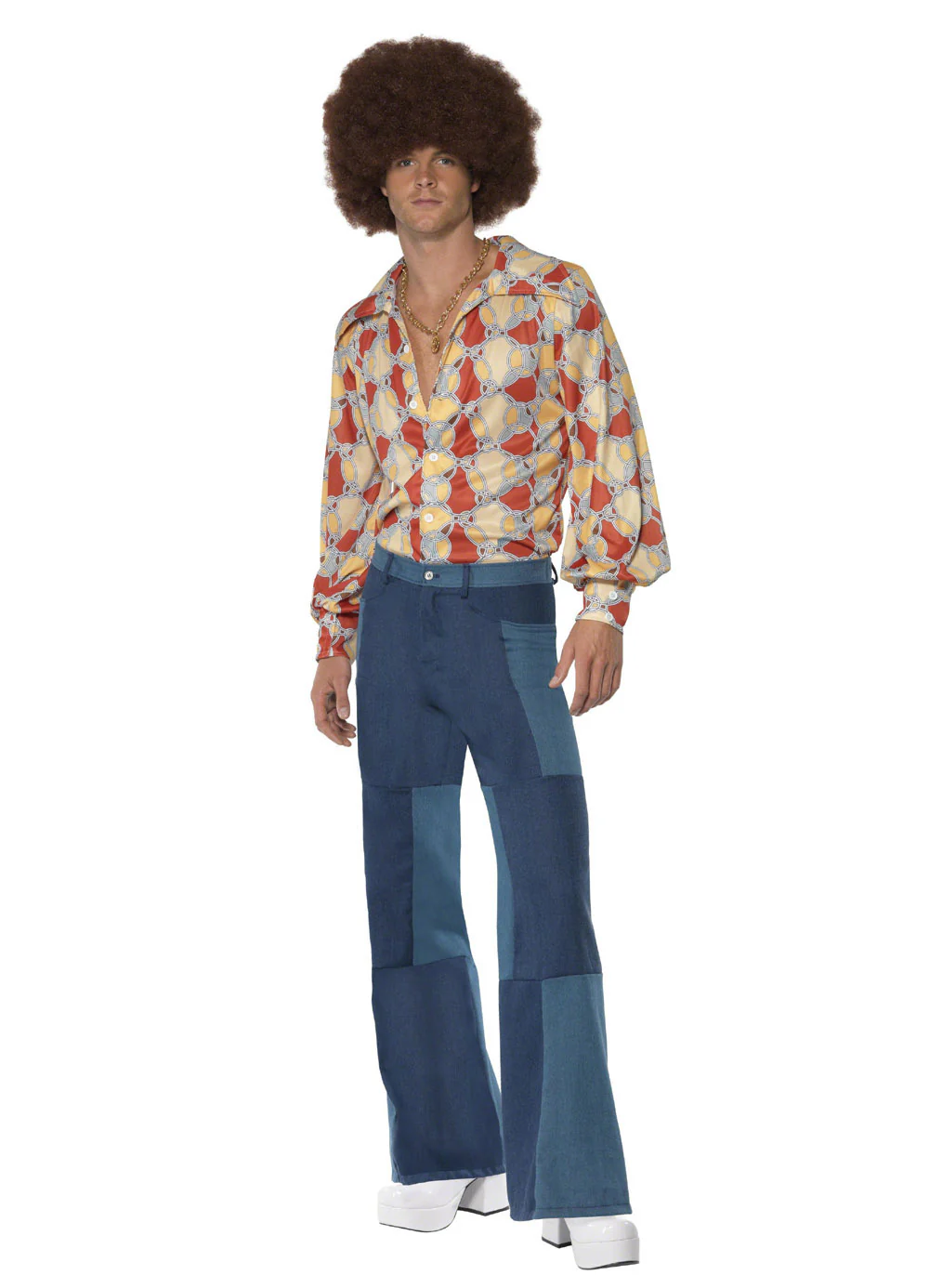 70's Patchwork Flares Adult
