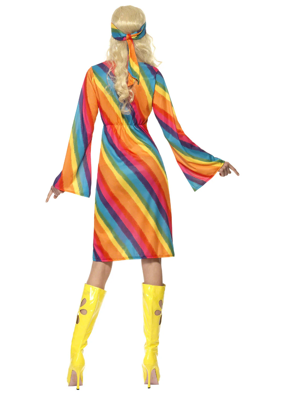 70's Rainbow Hippie Costume Adult - Image 3