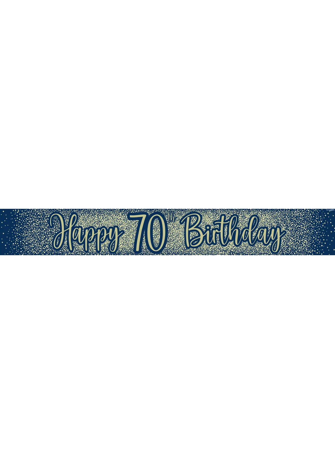 70th Birthday Navy Gold Banner - Image 2