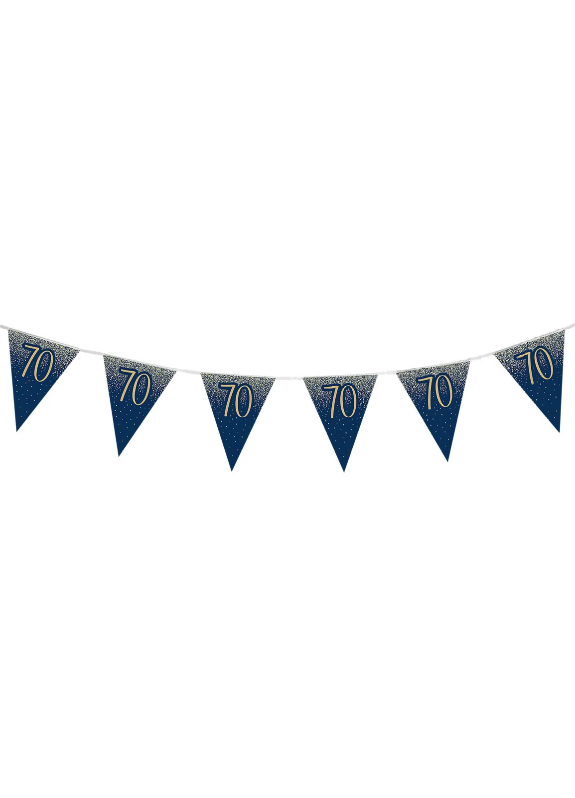 70th Birthday Navy Gold Bunting - Image 2