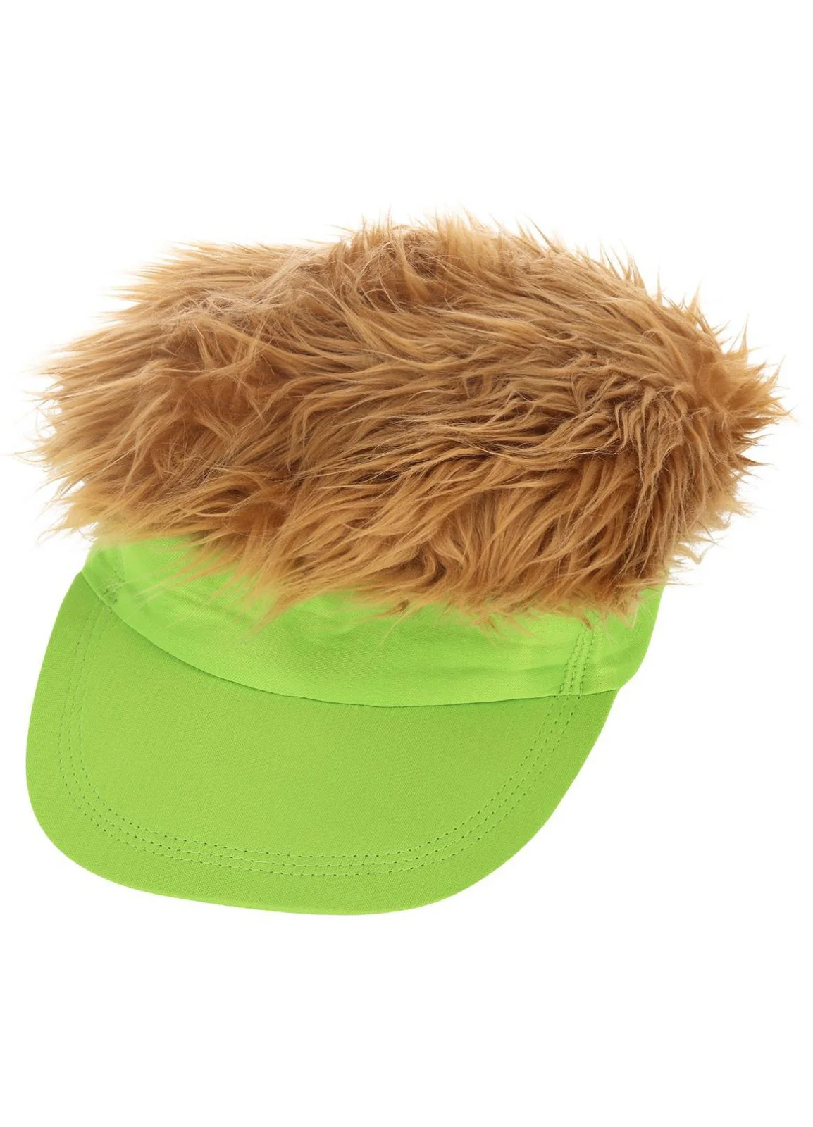 80's Neon Green Visor Hat - Image 2