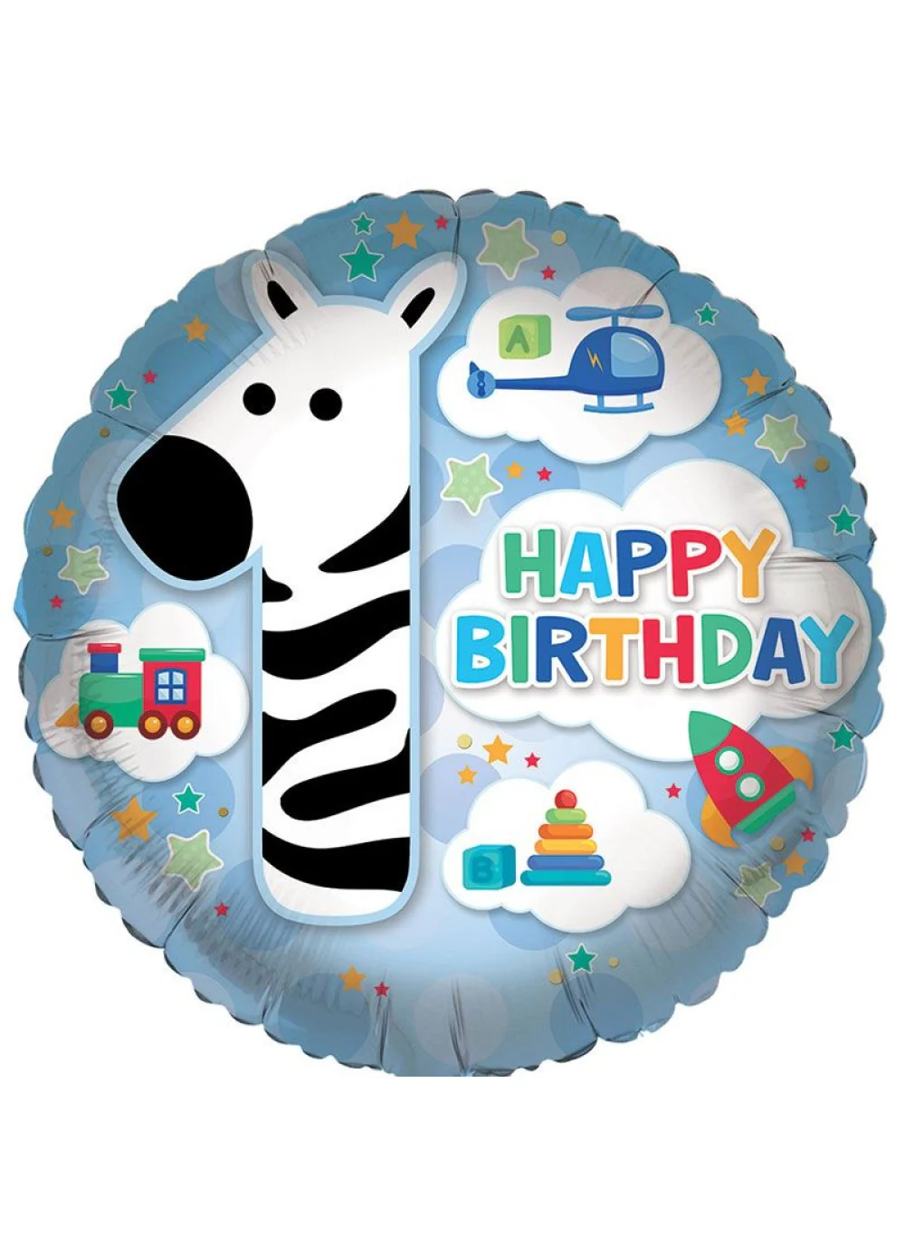 Age 1 Boy Foil Balloon - Image 2