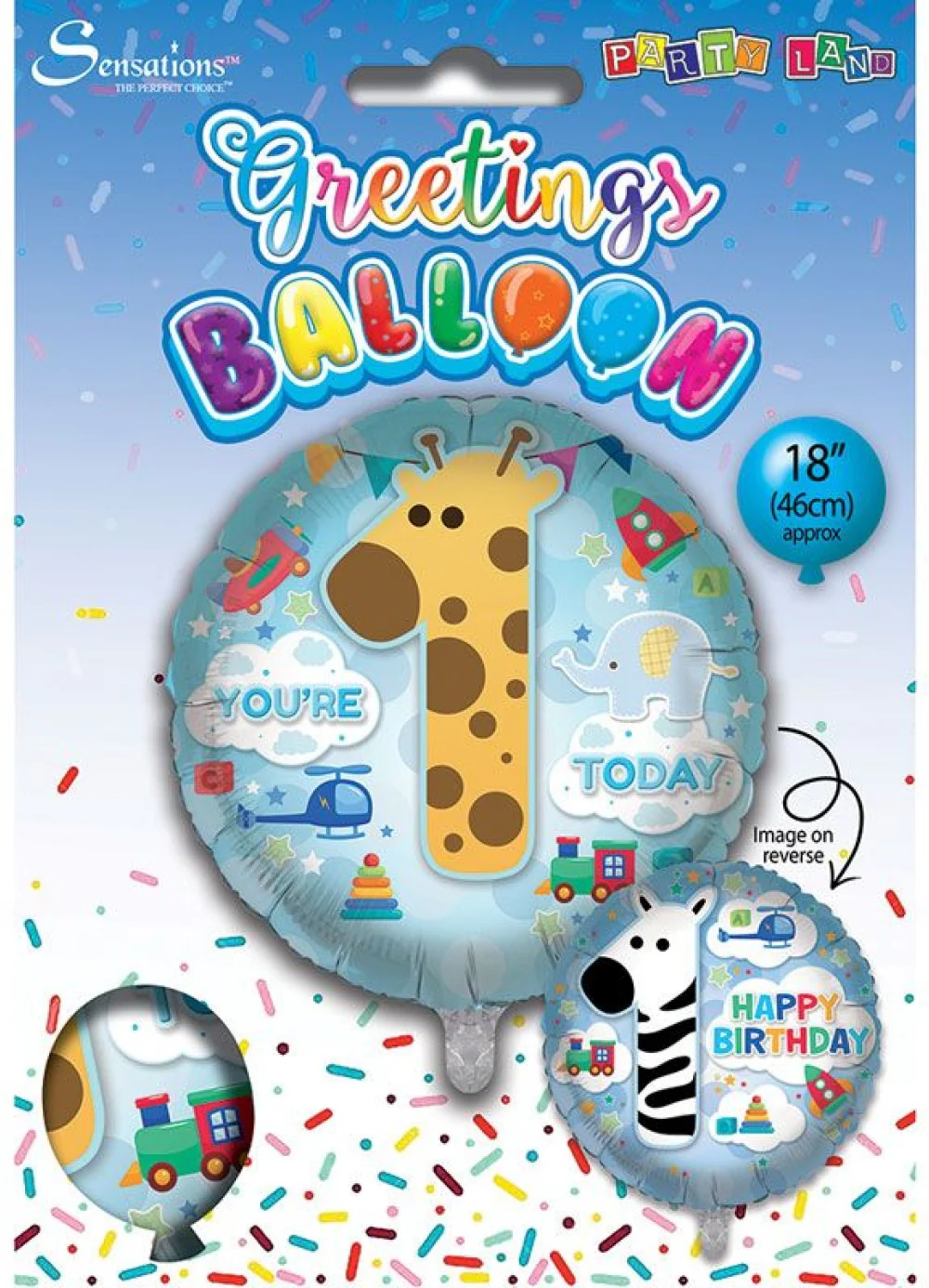 Age 1 Boy Foil Balloon - Image 3