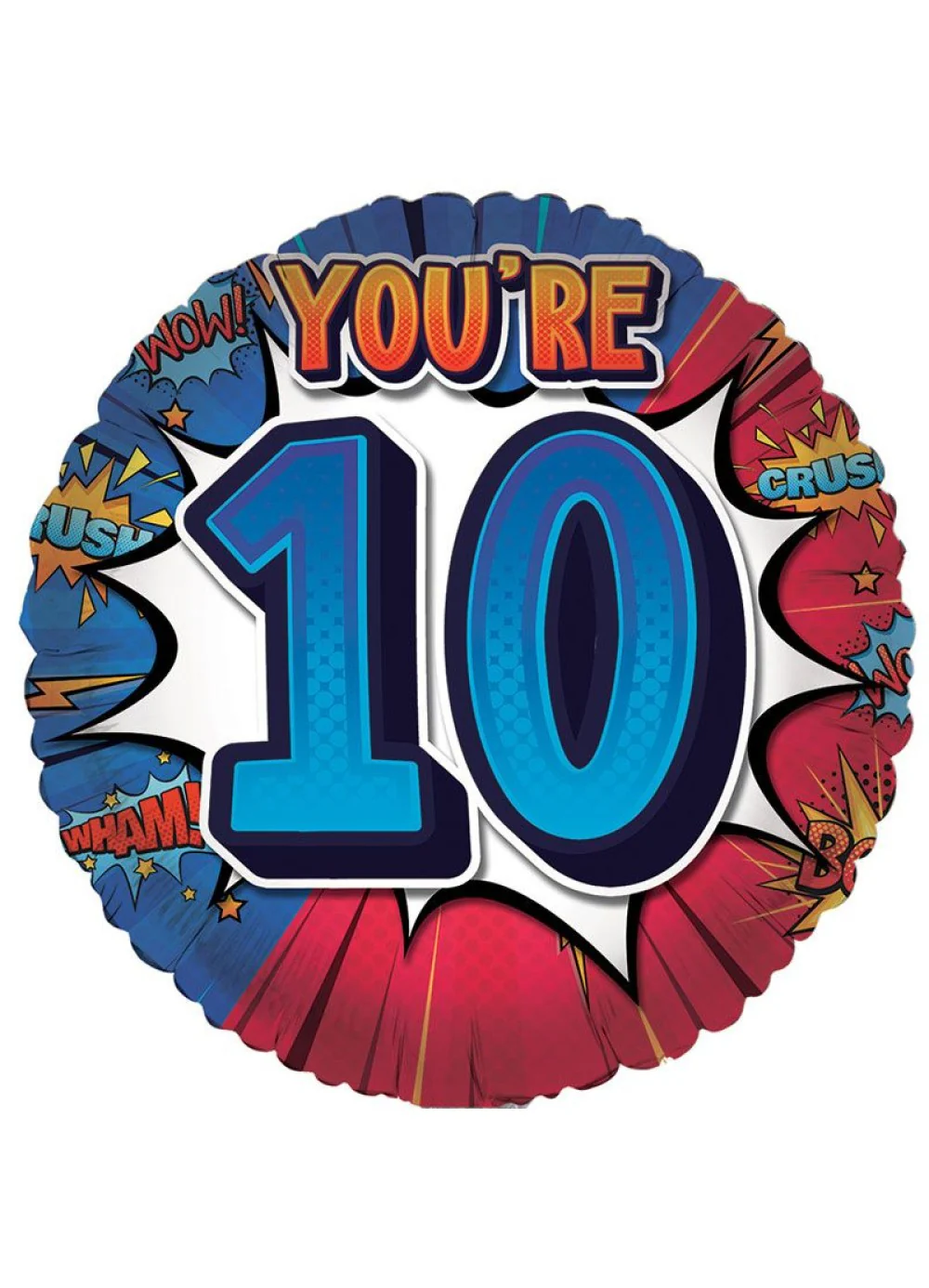 Age 10 Boy Foil Balloon