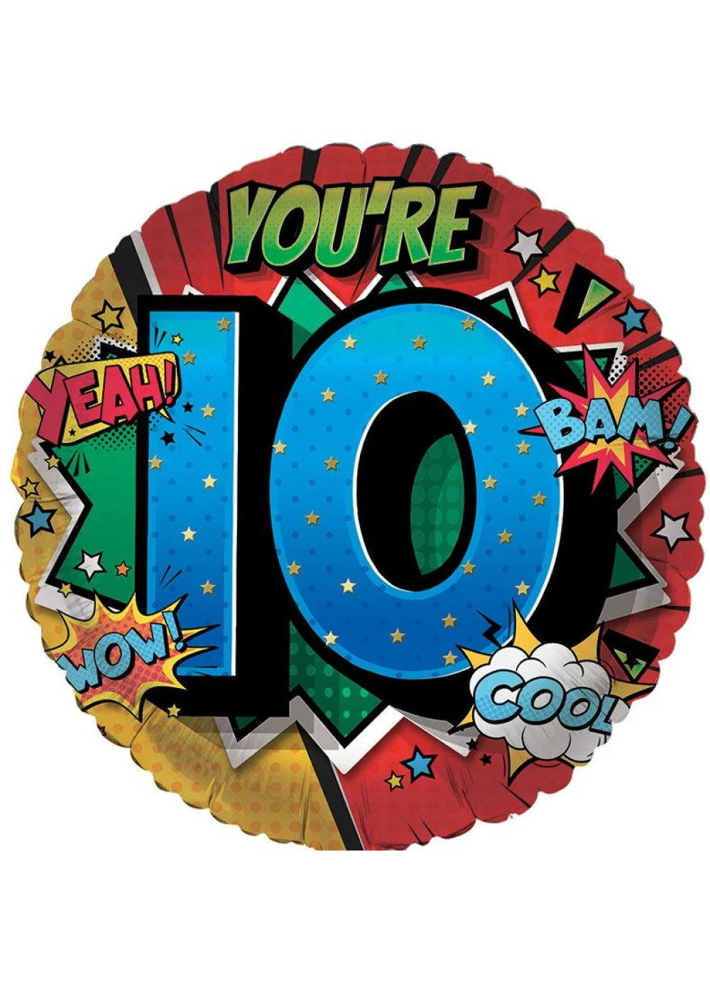 Age 10 Boy Foil Balloon - Image 2