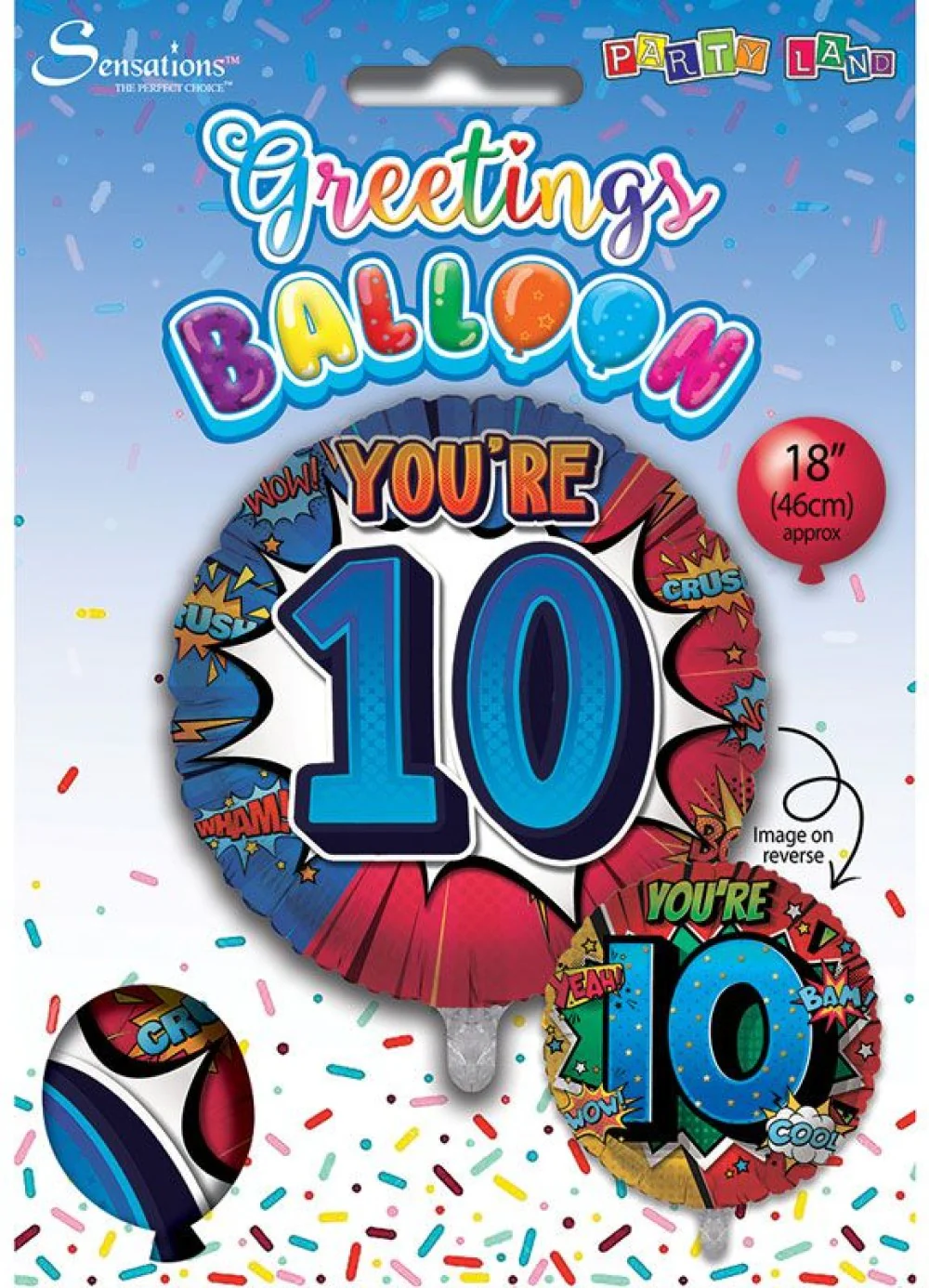 Age 10 Boy Foil Balloon - Image 3