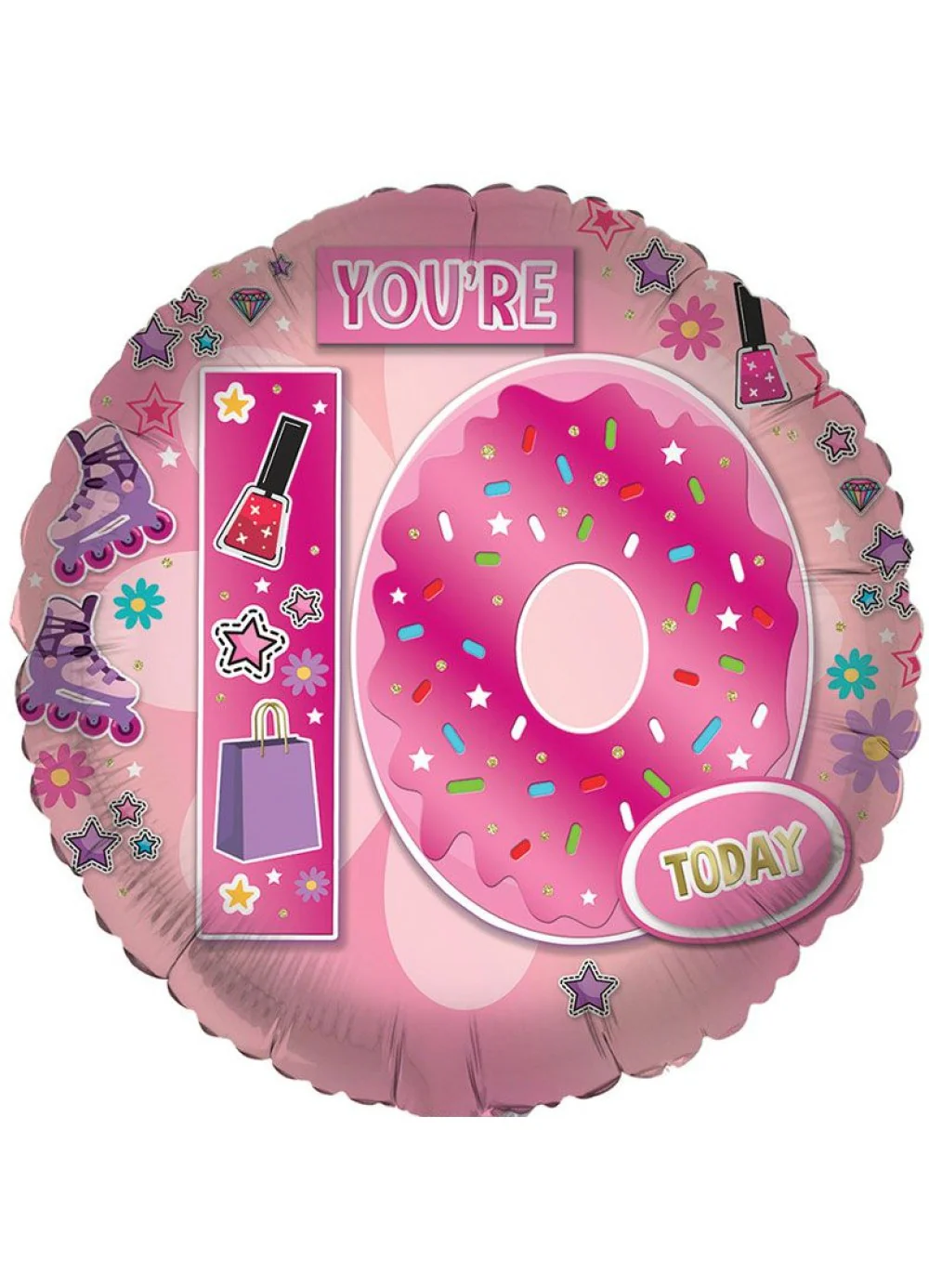 Age 10 Girl Foil Balloon - Image 2