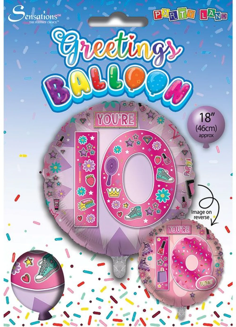 Age 10 Girl Foil Balloon - Image 3