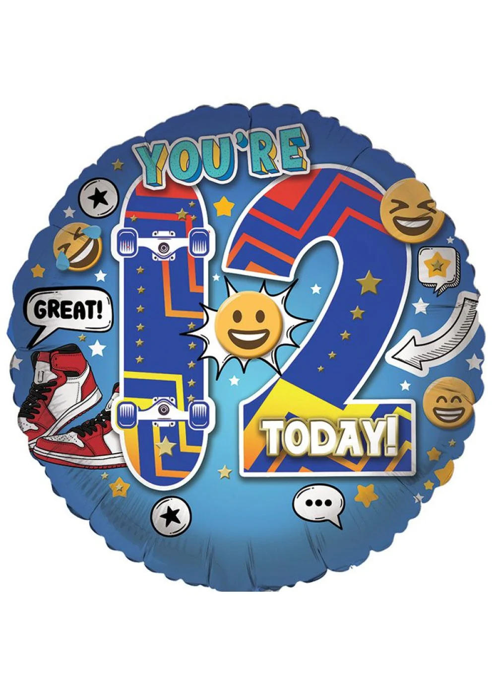 Age 12 Boy Foil Balloon