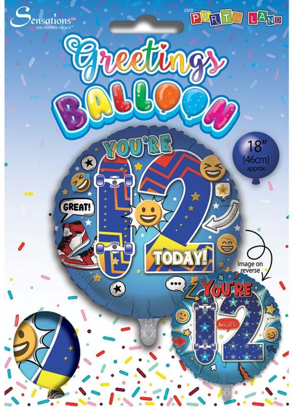 Age 12 Boy Foil Balloon - Image 3