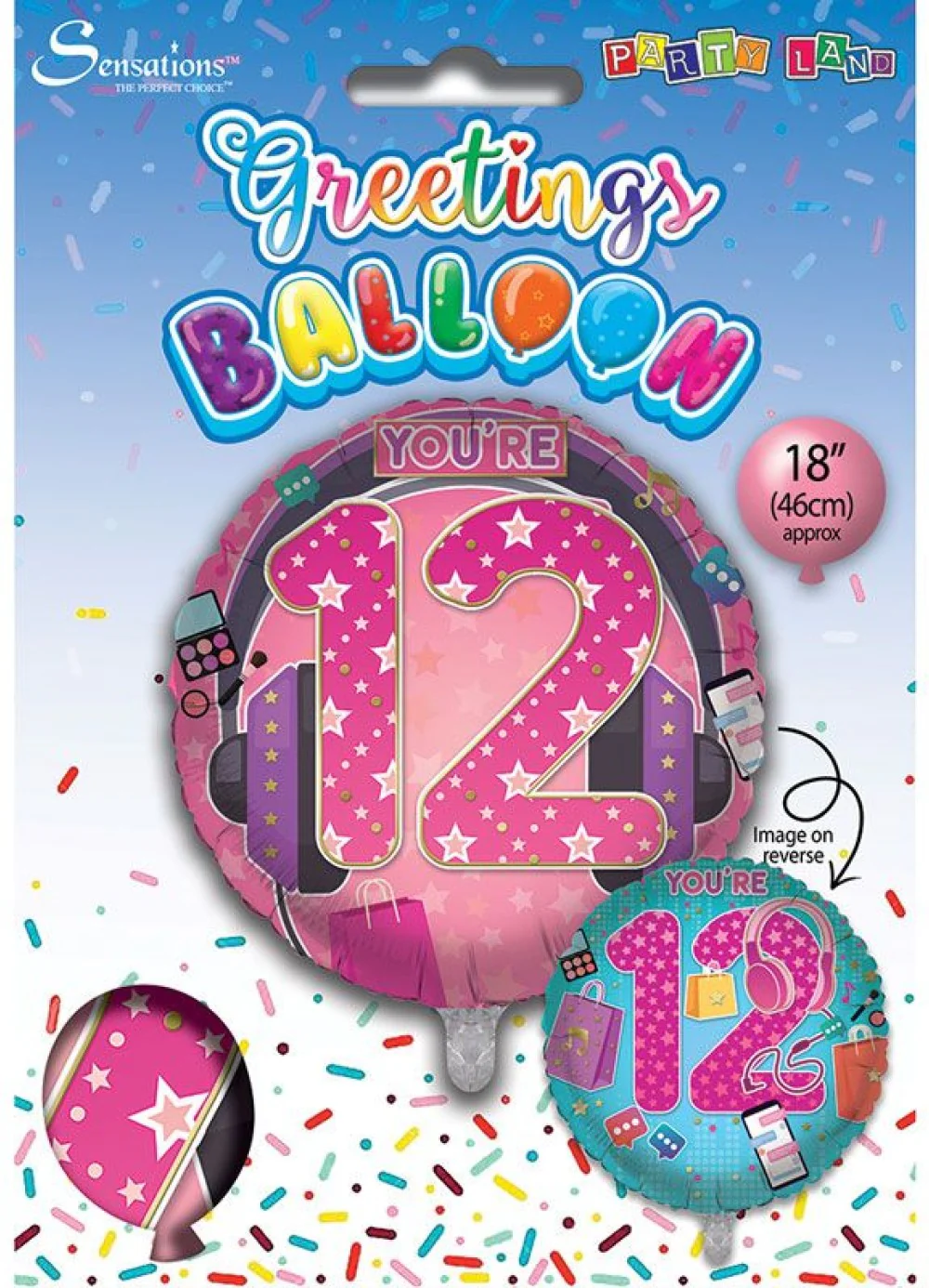 Age 12 Girl Foil Balloon - Image 3