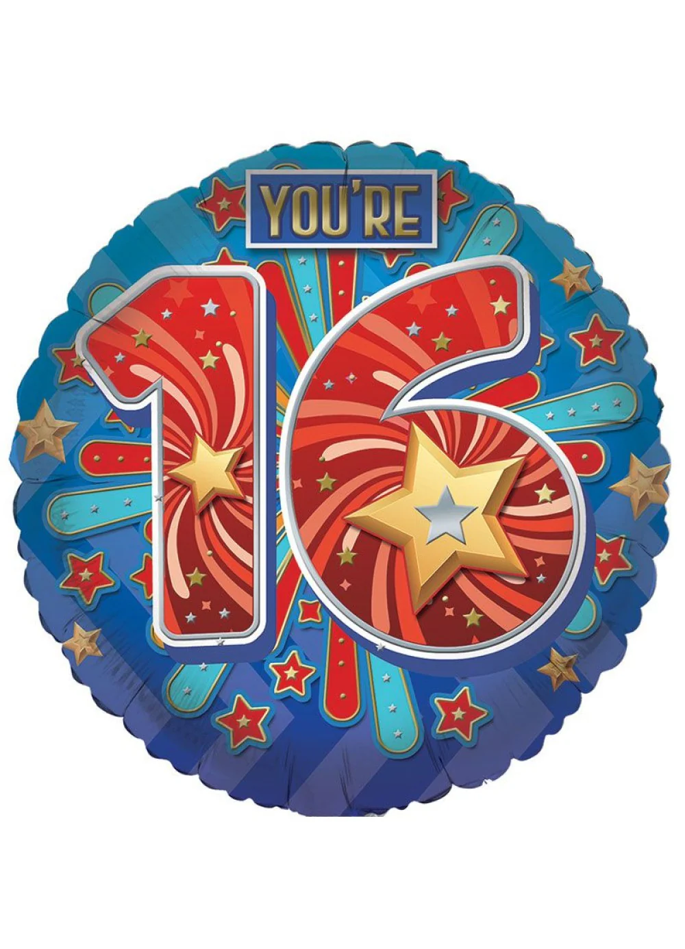 Age 16 Boy Foil Balloon - Image 2