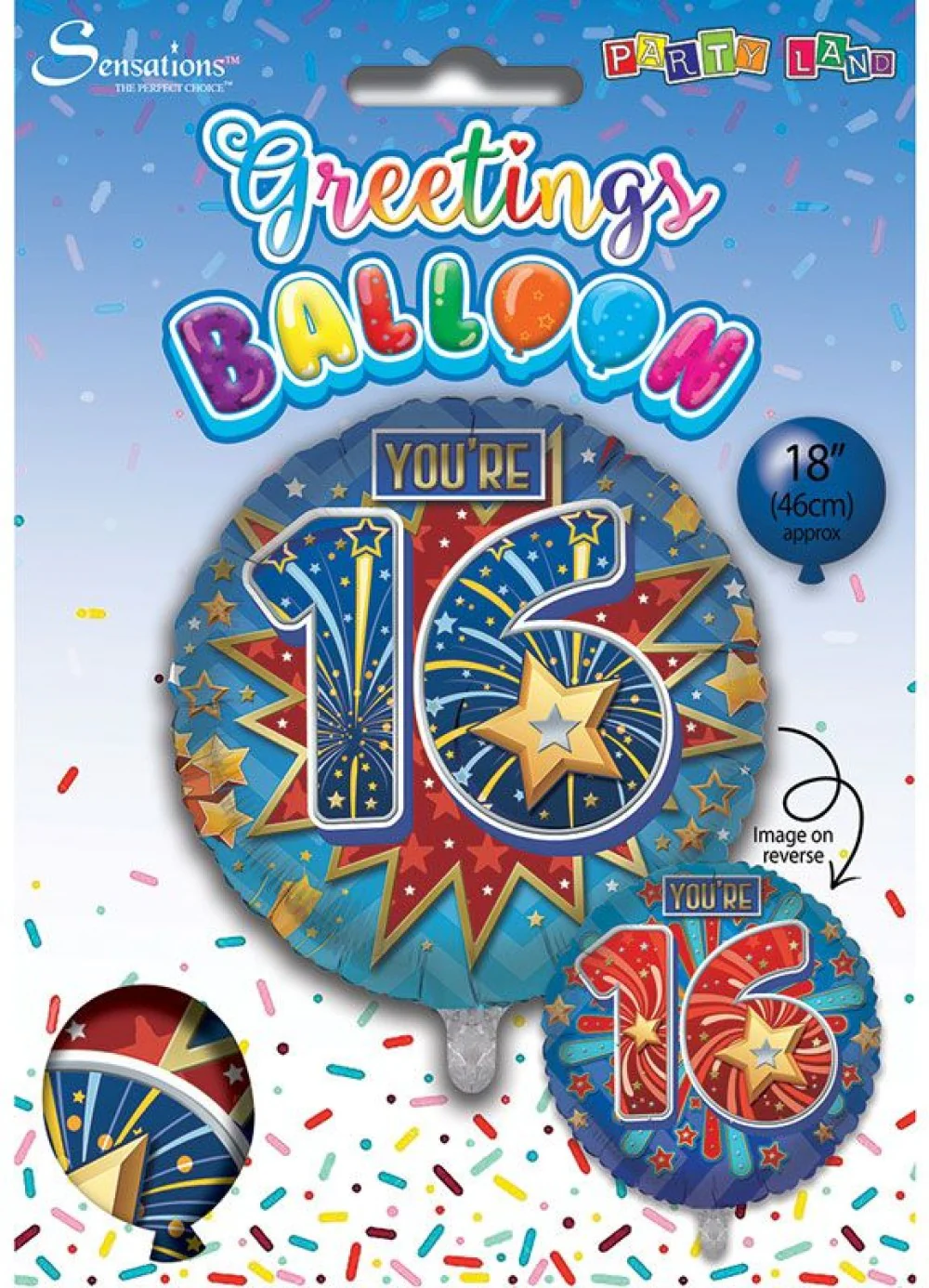 Age 16 Boy Foil Balloon - Image 3