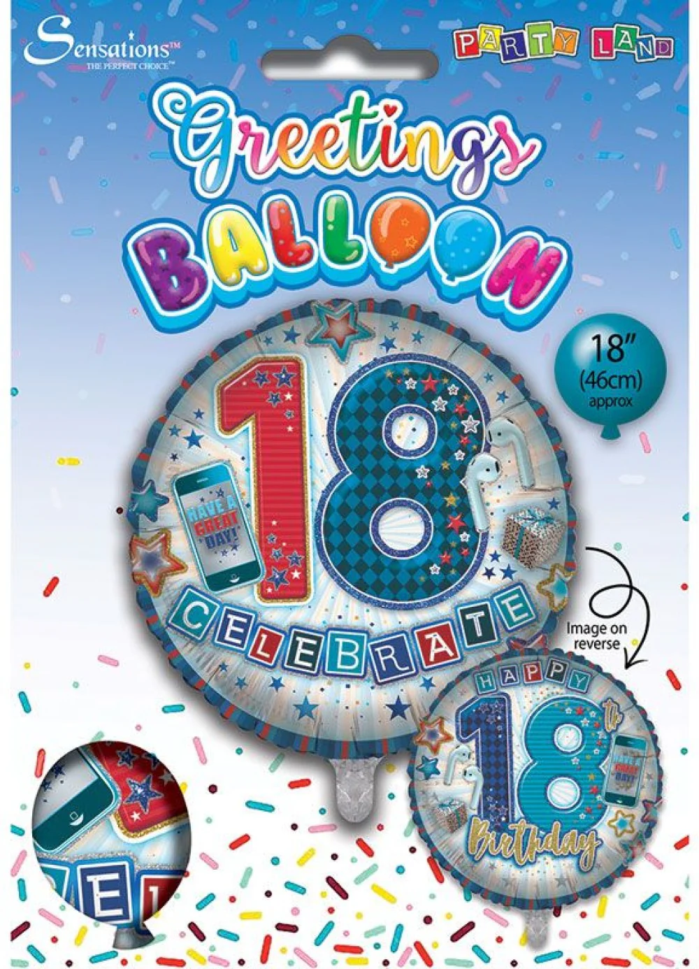 Age 18 Boy Foil Balloon - Image 3