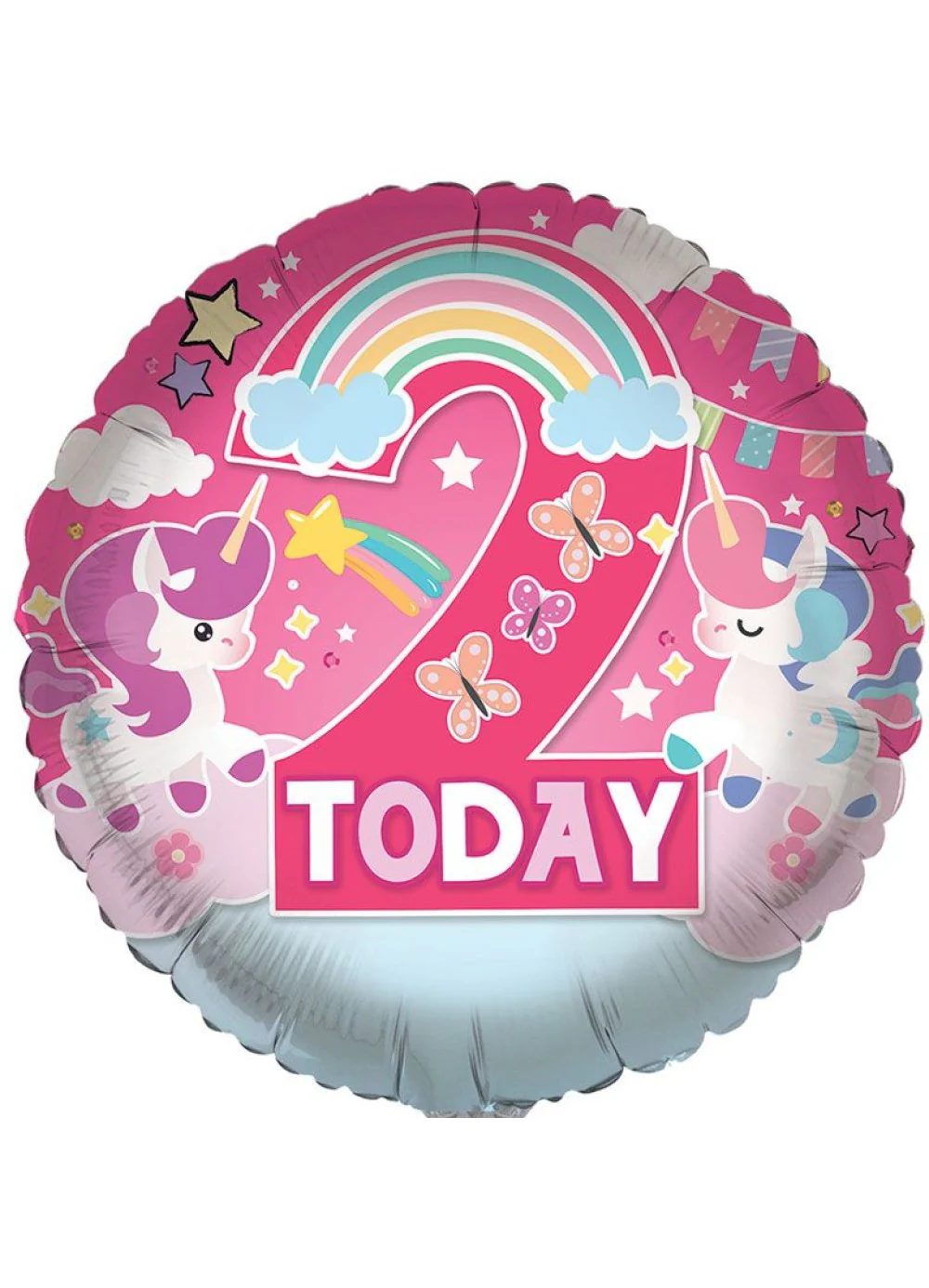 Age 2 Girl Foil Balloon - Image 2