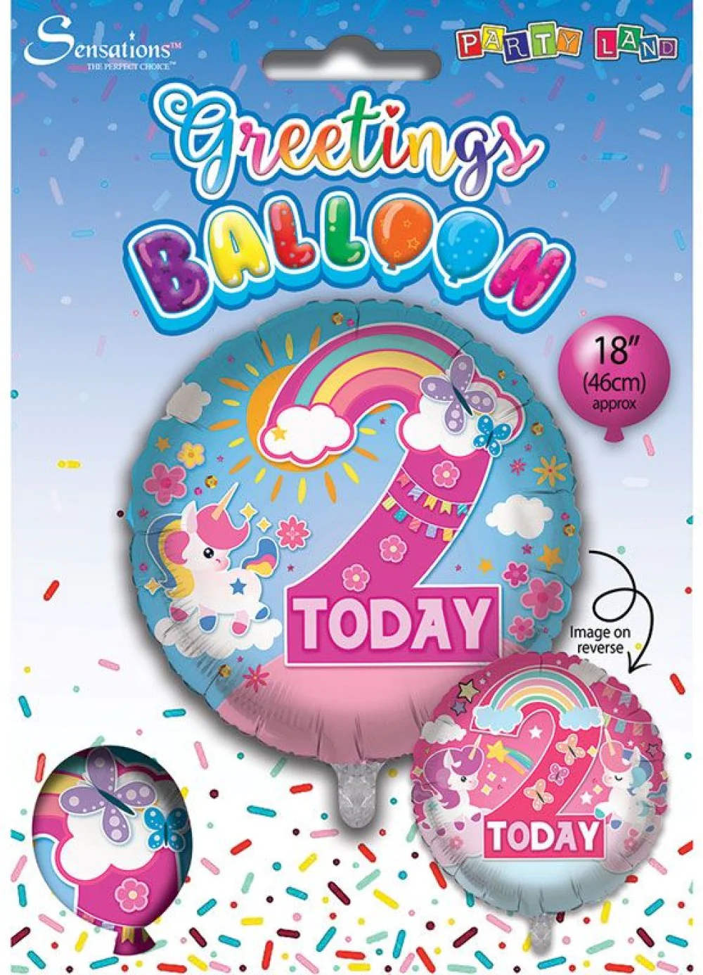 Age 2 Girl Foil Balloon - Image 3