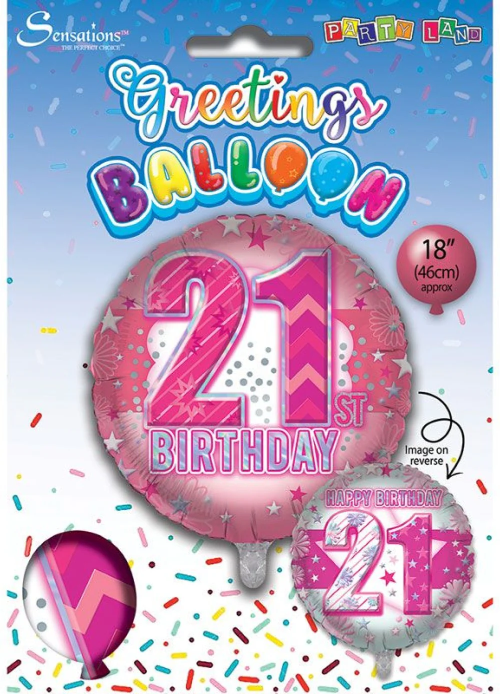 Age 21 Girl Foil Balloon - Image 3