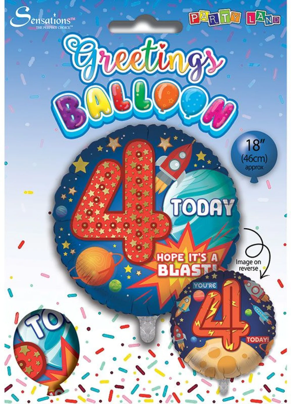 Age 4 Boy Foil Balloon - Image 3