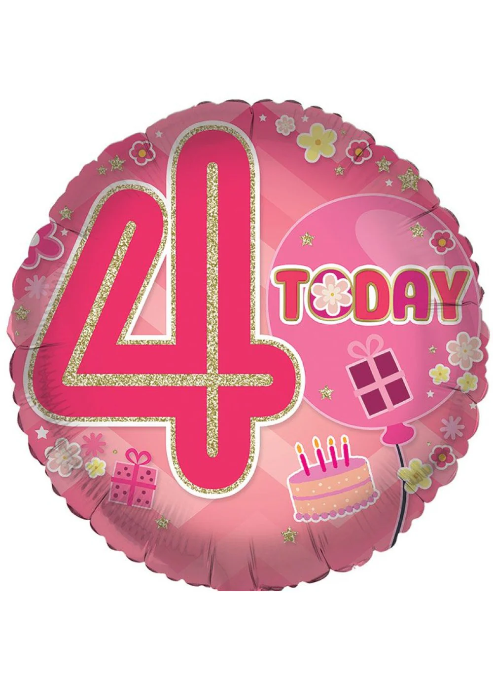Age 4 Girl Foil Balloon - Image 2