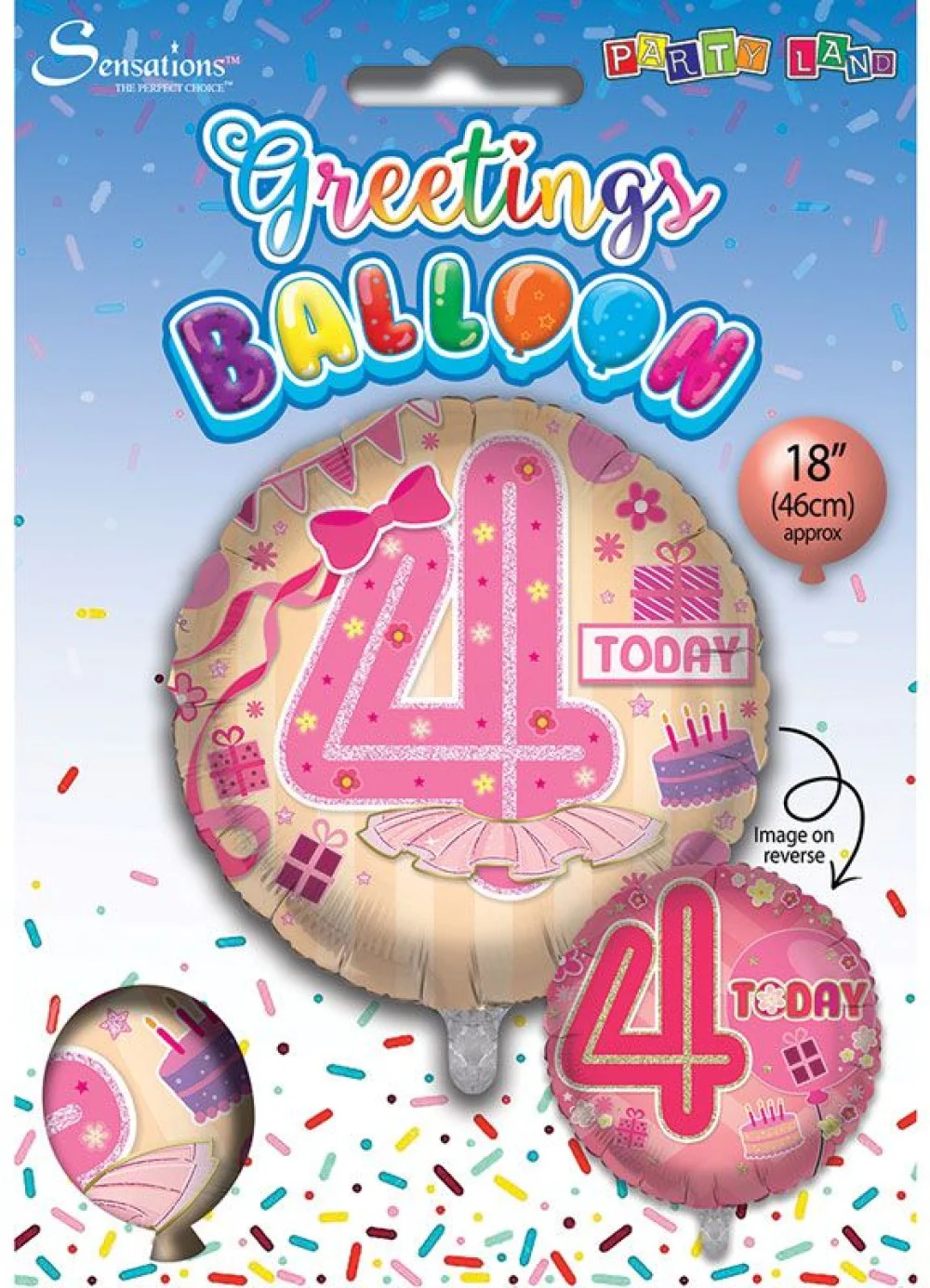 Age 4 Girl Foil Balloon - Image 3