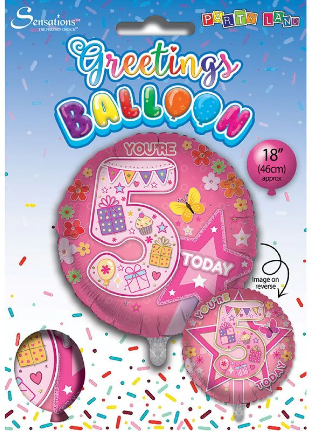 Age 5 Girl Foil Balloon - Image 3
