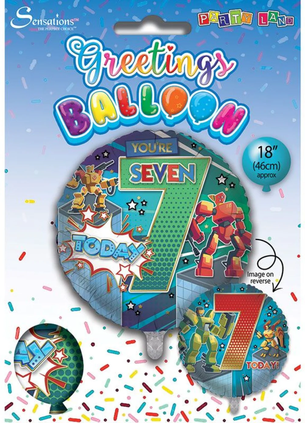 Age 7 Boy Foil Balloon - Image 3