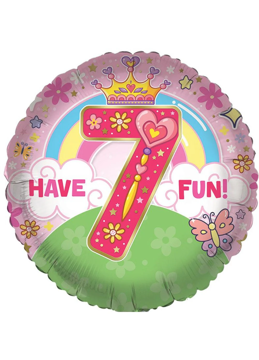 Age 7 Girl Foil Balloon - Image 2