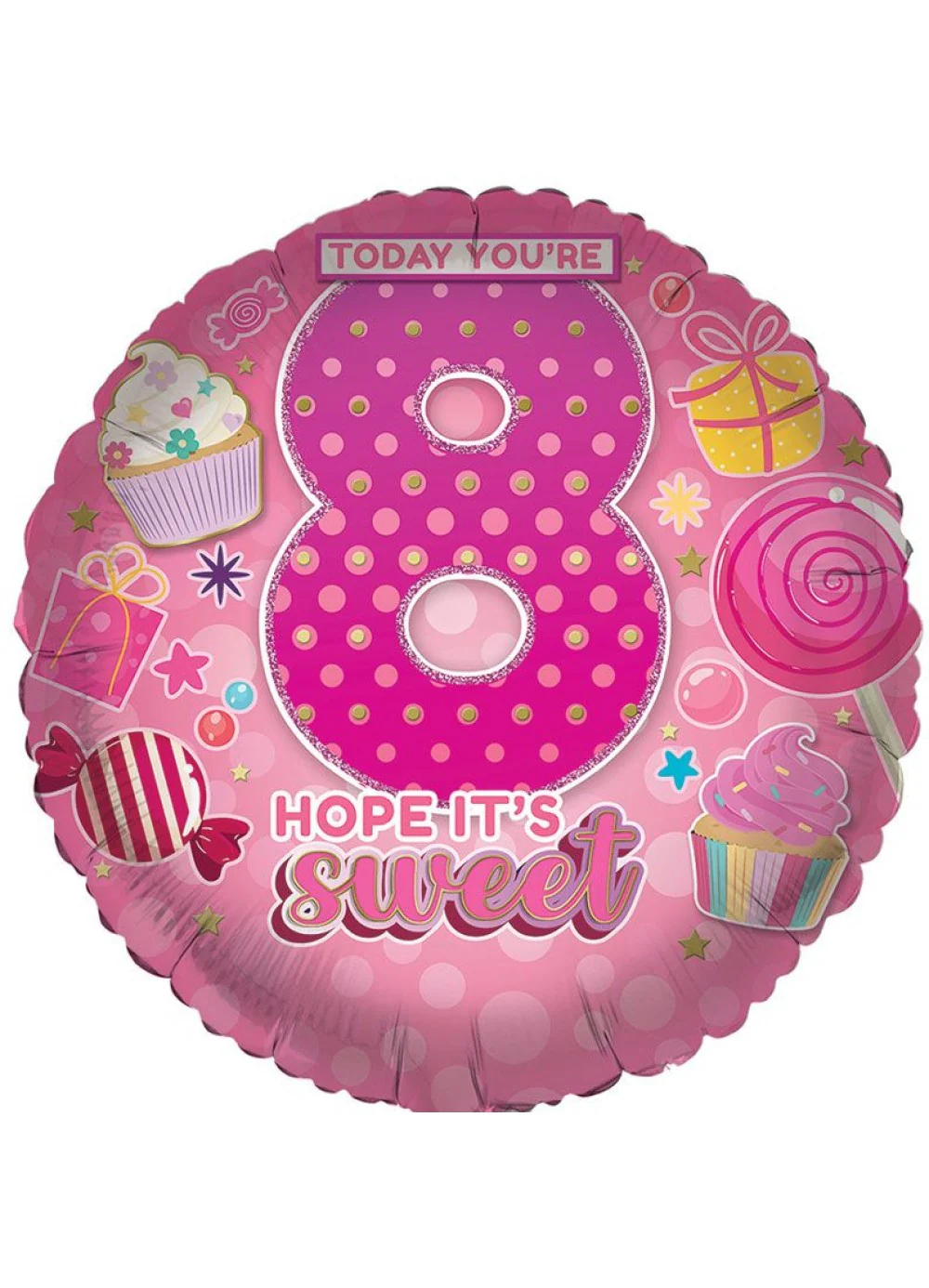 Age 8 Girl Foil Balloon - Image 2
