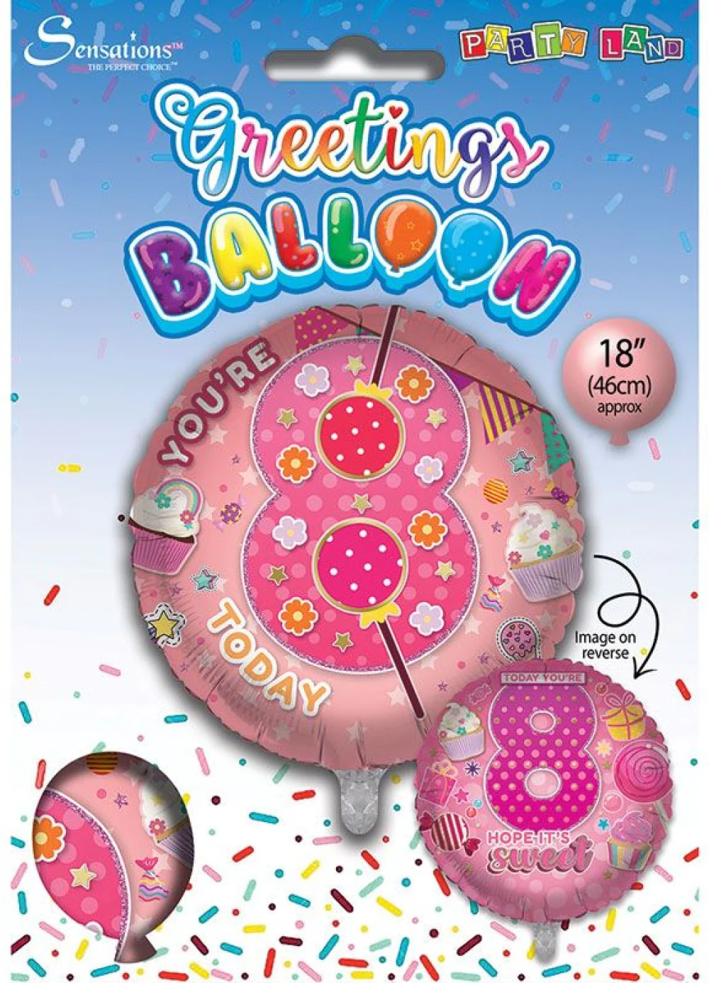 Age 8 Girl Foil Balloon - Image 3