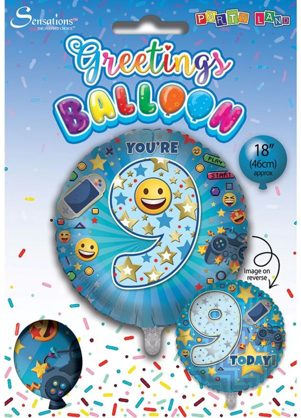 Age 9 Boy Foil Balloon - Image 3
