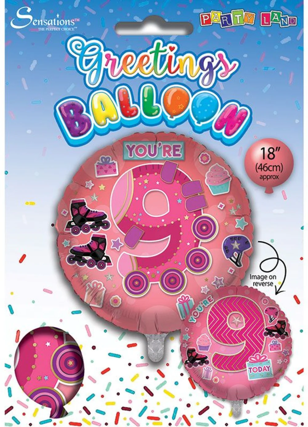 Age 9 Girl Foil Balloon - Image 3