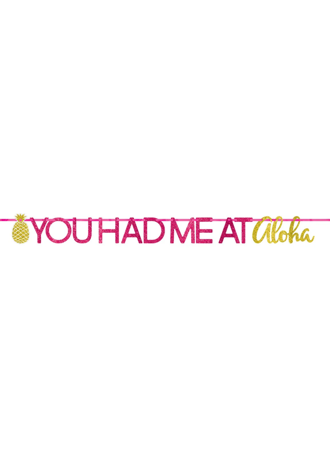 Aloha Glitter Letter Banner