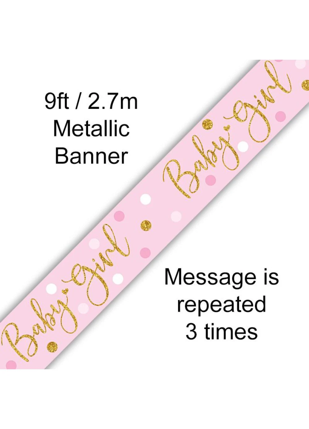 Baby Girl Foil Banner