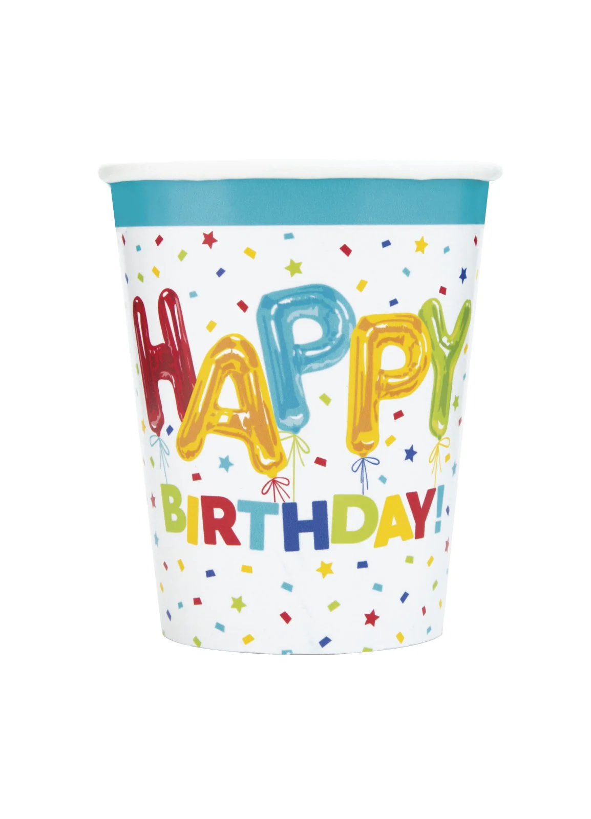 Balloons Happy Birthday Cups 8pk
