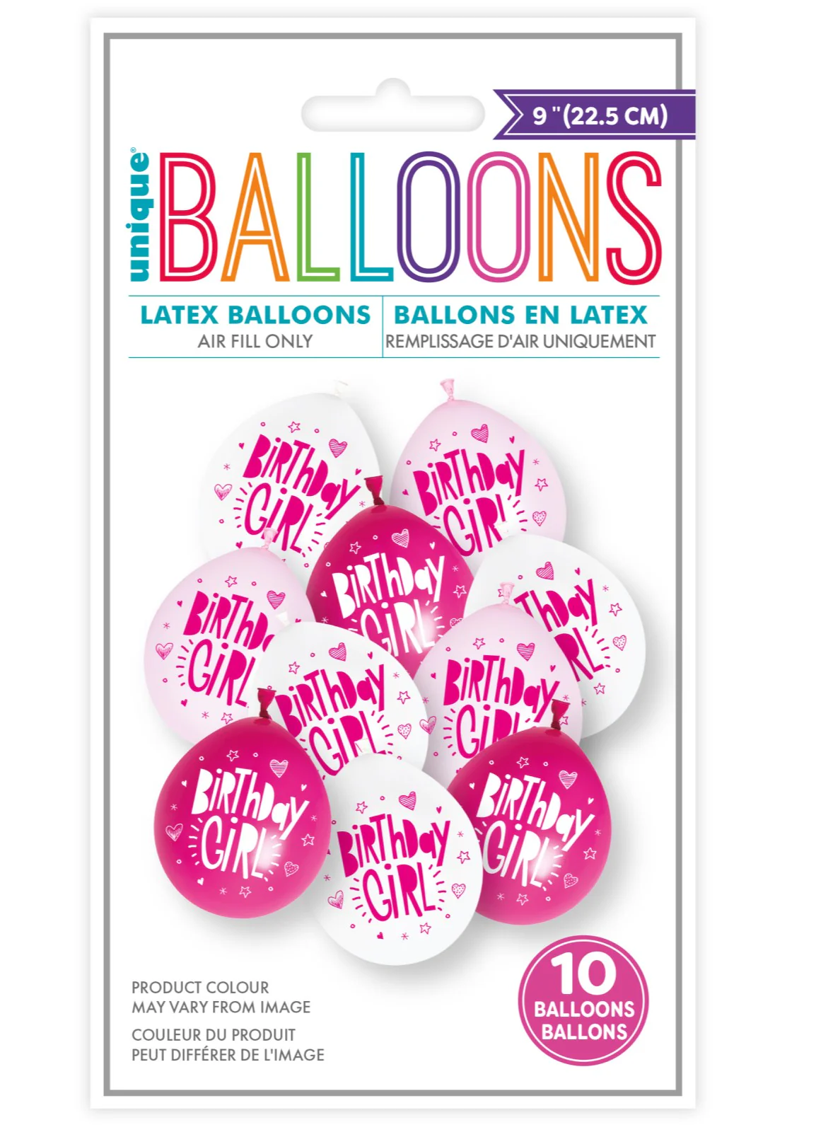 Birthday Girl Latex Balloons 10pk - Image 2