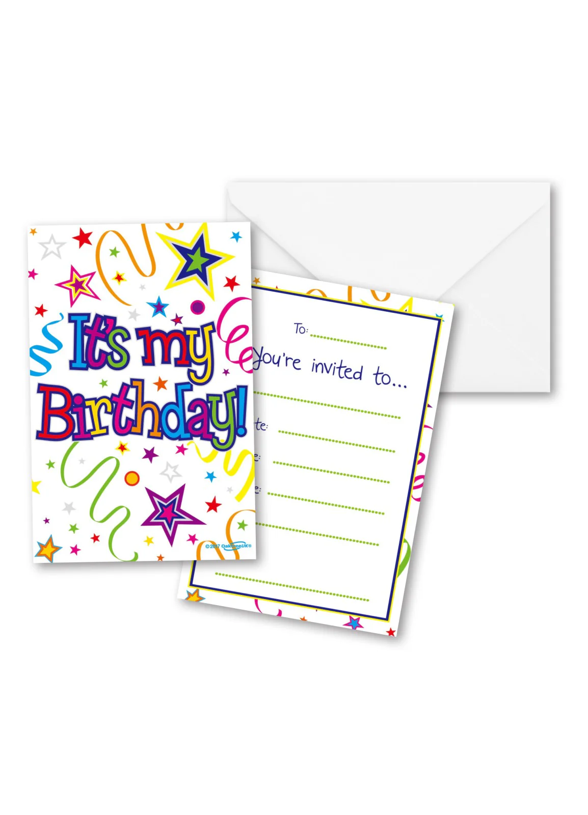 Birthday Party Invites 8pk