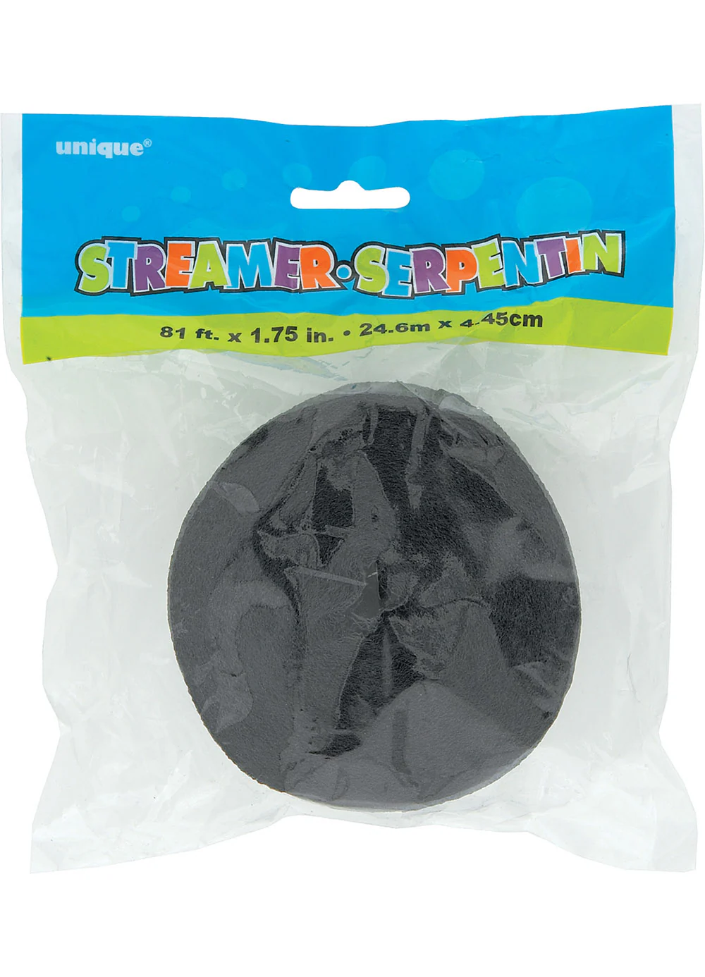 Black Crepe Streamer - Image 2