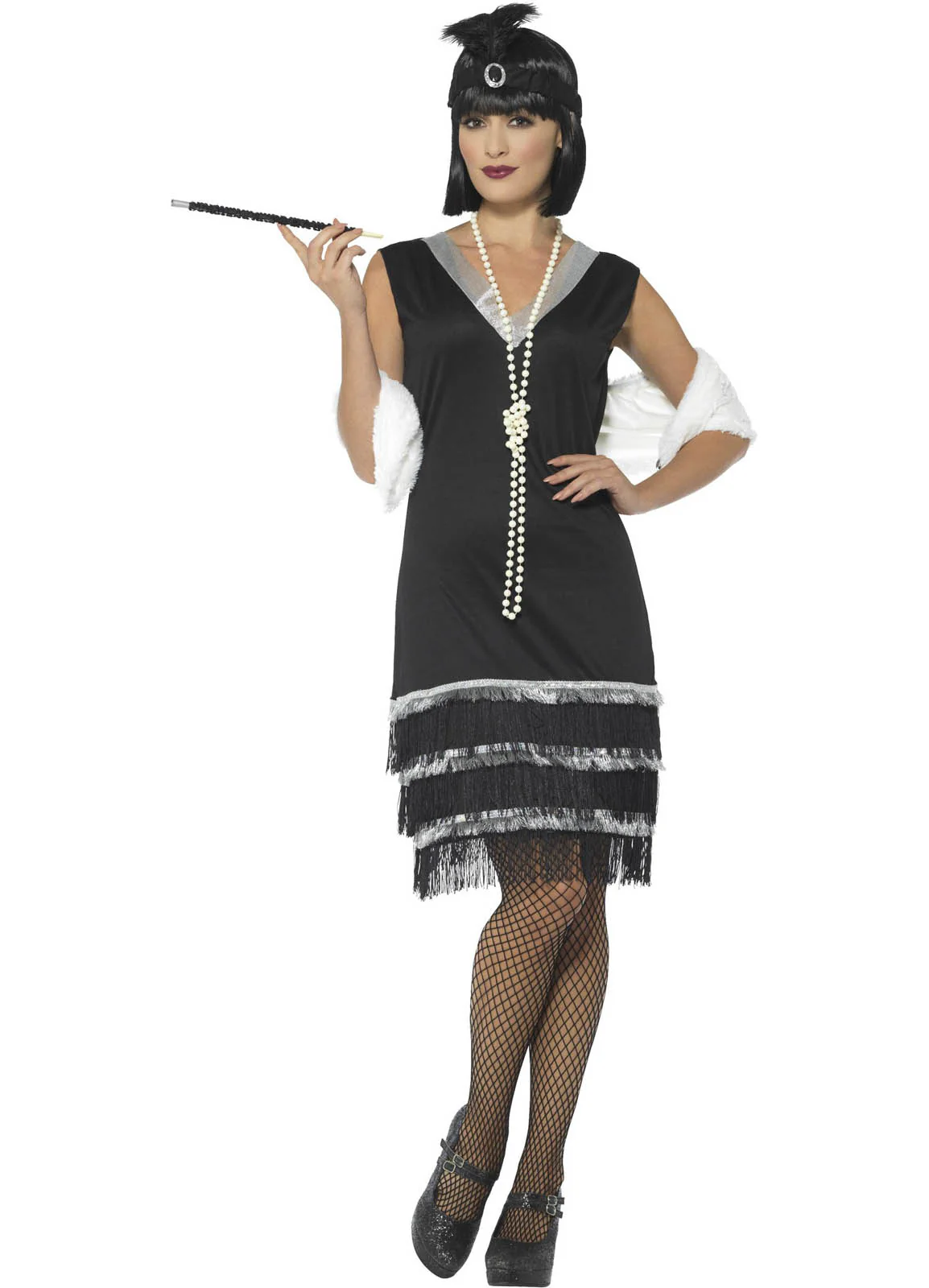 Black Flapper Costume Adult - Image 4