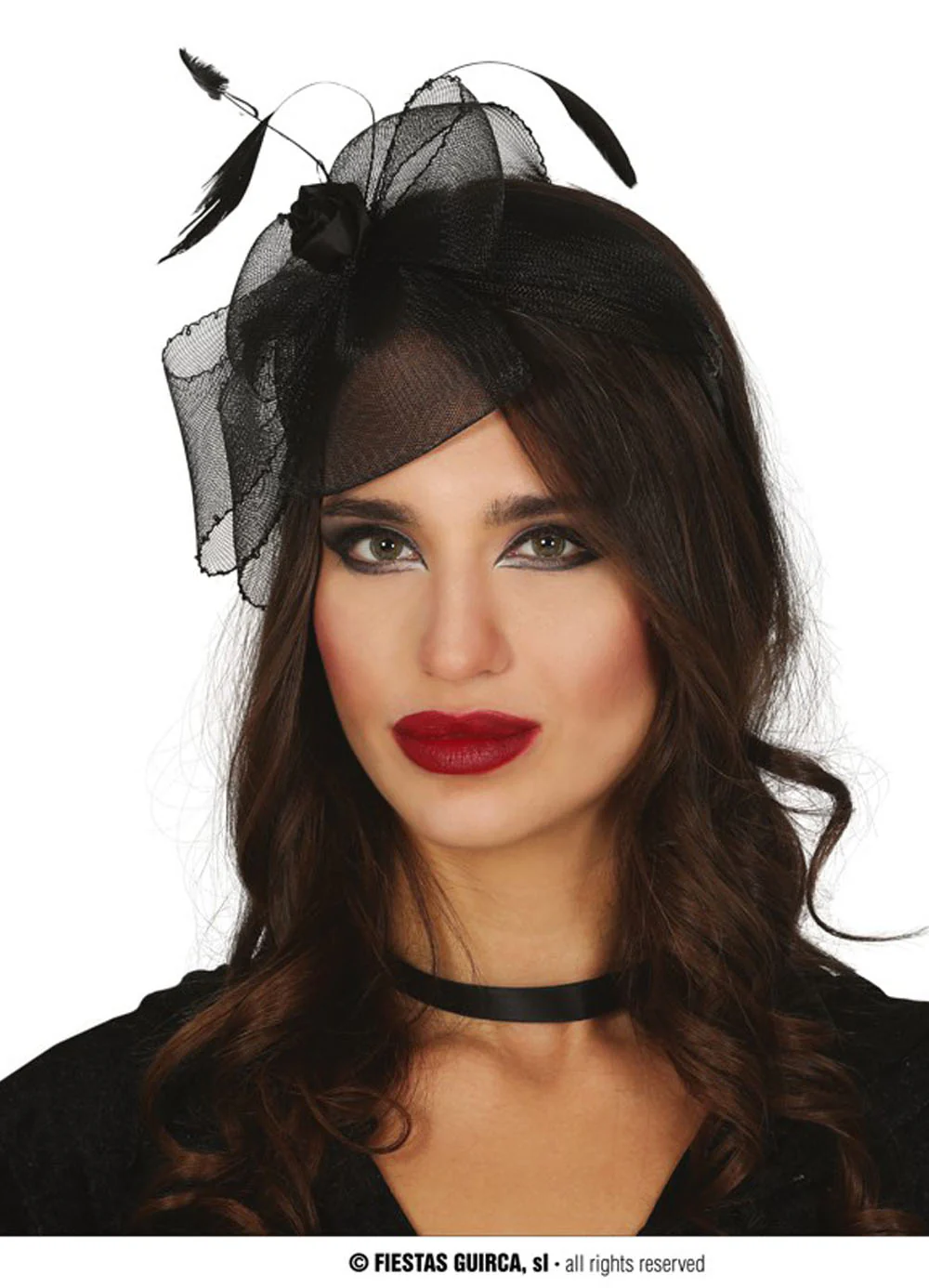 Black Flower Headband